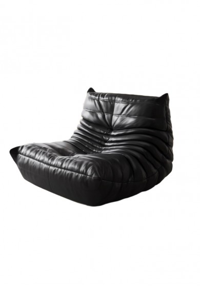 Replica Togo Sofa Single Seat - White/Black/Orange 